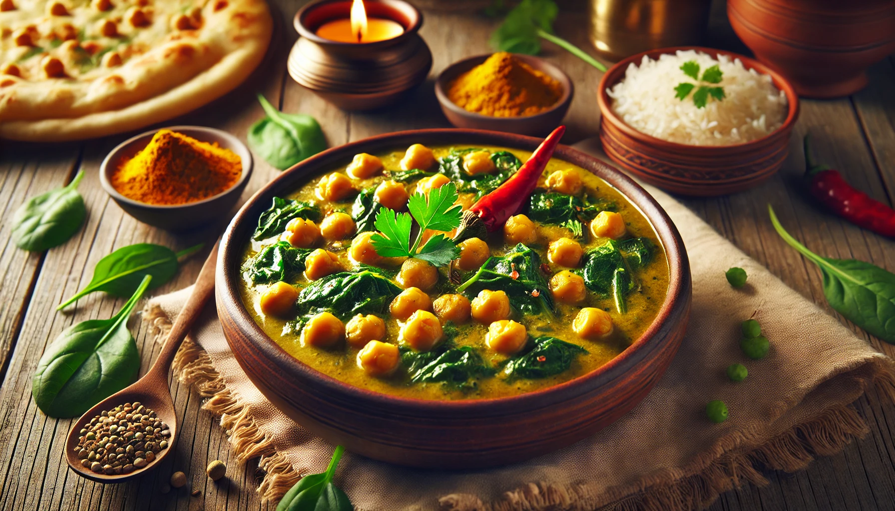 Chickpea and Spinach Curry